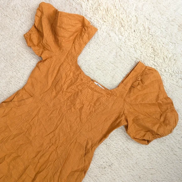 Madewell Maisie Linen Puff Sleeve Mini Dress - Picture 4 of 8
